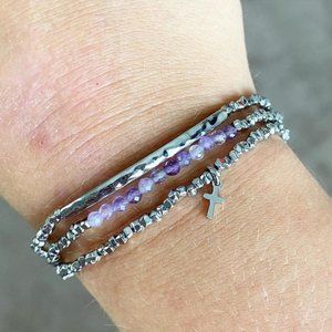 Stella & Dot Stretch Trio Bracelet - Faith